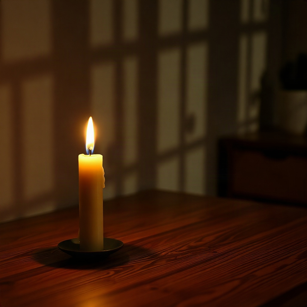 18. The candle flickered like a nervous heartbeat
