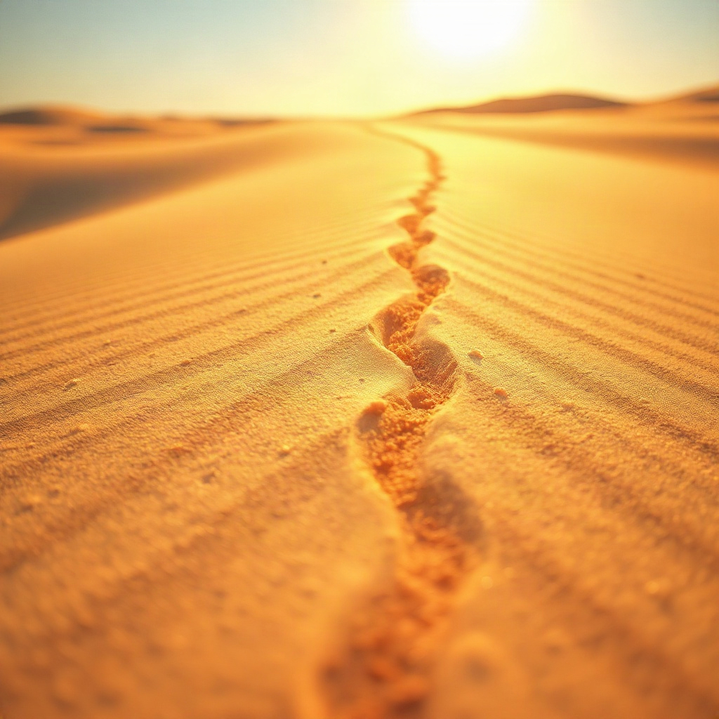19. The desert sand shimmered like a golden sea