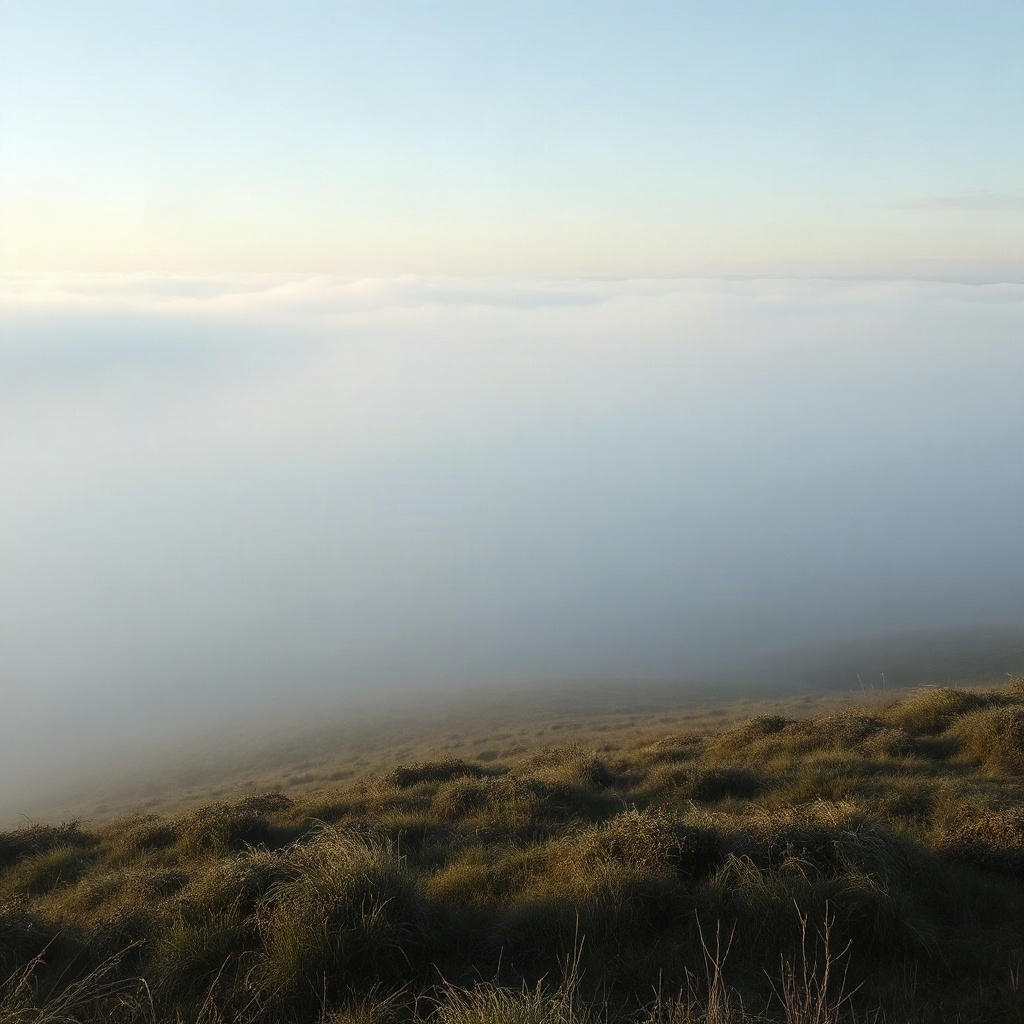 12. The fog hugged the ground like a soft blanket